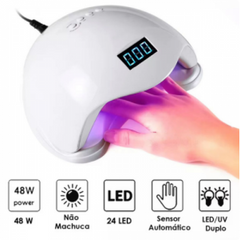 Máquina Secadora de Uñas LED/UV 48W – 24 LEDs con Sensor Automático