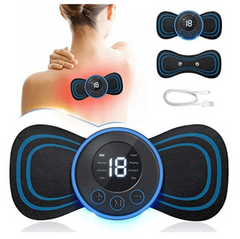 Mini Masajeador Eléctrico Corporal – Parche Portátil para Cuello, Espalda y Piernas