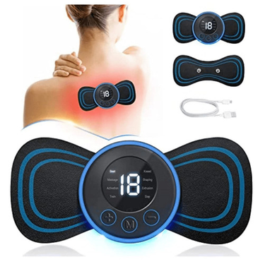 Mini Masajeador Eléctrico Corporal – Parche Portátil para Cuello, Espalda y Piernas